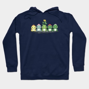 5 Cute Godzilla happy mood hold a clover in St Patricks day Hoodie